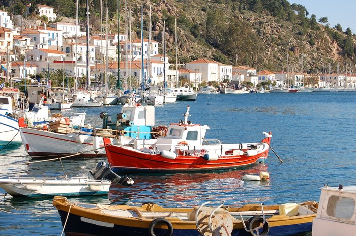 Boats on the Greek islands