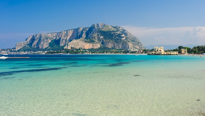 Palermo's Hills & Sea: Mount Pellegrino and Mondello Beach Tour Spritz & Meal (Private/3Hours)