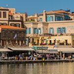 Waterfront dining in Chania, Crete