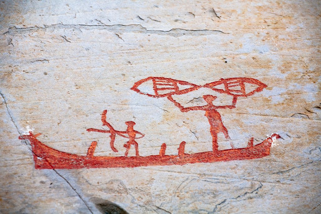 Pre-historic rock art near Alta