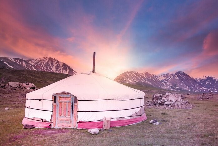 Enjoy sunrise views across the vast landscapes of Altai Tavan Bogd National Park