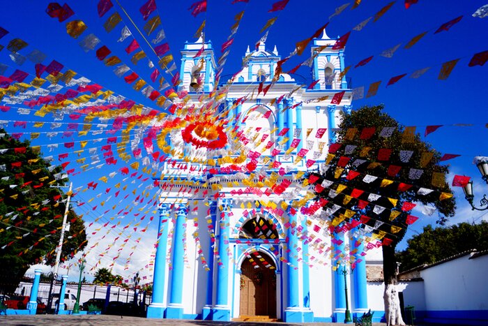 Church de Santa Lucía in San Cristobal de las Casas, Mexico