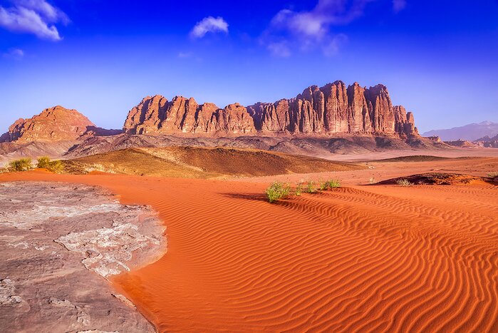 The red desert of Wadi Rum