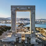 The ancient Portara greets you as you arrive on the Greek island of Naxos