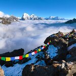 The view from Gokyo Ri towards Everest