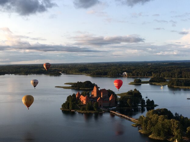 Hot Air Balloon Flight Over Trakai