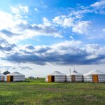 Sleep out on the Mongolian steppe in traditional ger camps