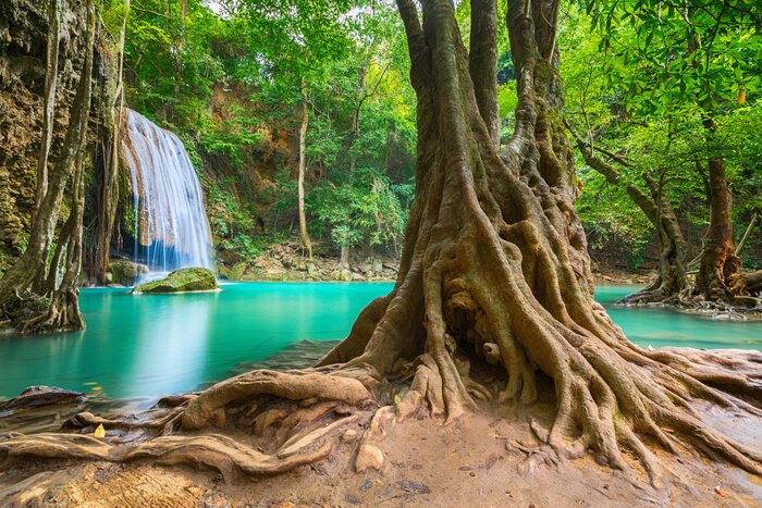 Enjoy a day trip to check out Erawan Falls in Thailand's Kanchanaburi Province