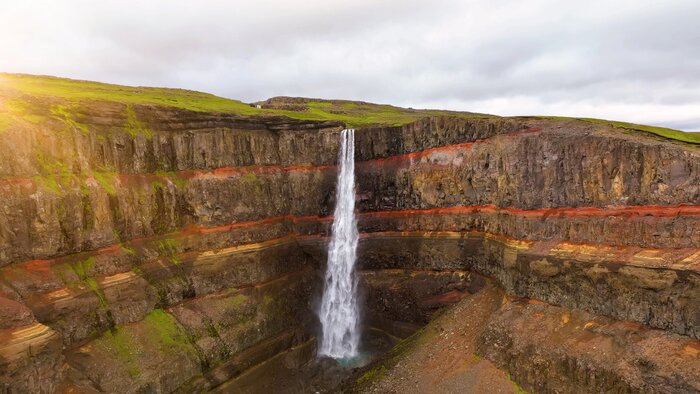 Hengifoss and Litlanesfoss Waterfalls