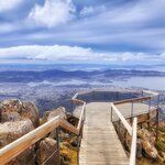 Take in the sweeping vistas over Hobart and River Derwent from Kunanyi / Mount Wellington's lookout