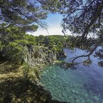 Turquoise water off the Elafiti Islands