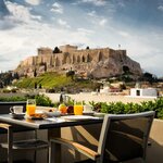 The Acropolis is visible from the Athens Gate's panoramic rooftop restaurant (photo courtesy of Athens Gate Hotel)