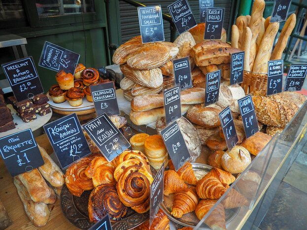 You'll find all manner of breads and baked goods at London's  Borough Market