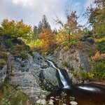 Waterfall in a canyon in the High Fens, Ardennes