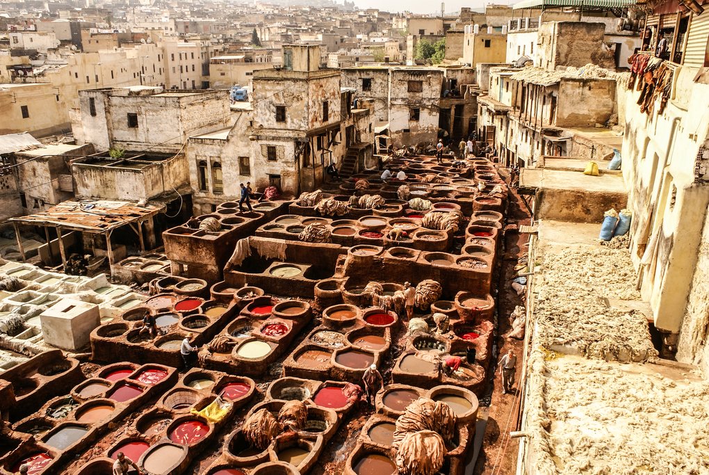 The famous tanneries of Fes