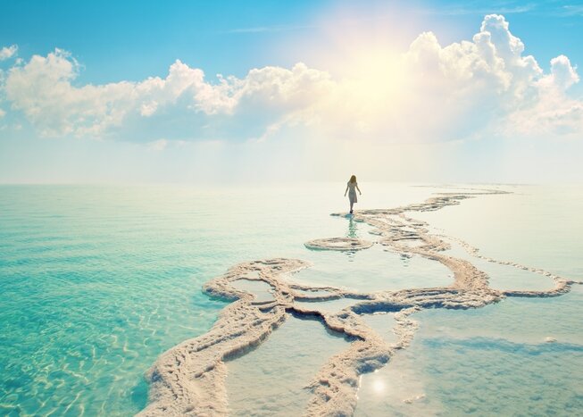 Head to the lowest point on Earth, the Dead Sea, to float in the salty waters