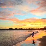Sunset over the beaches of Weligama