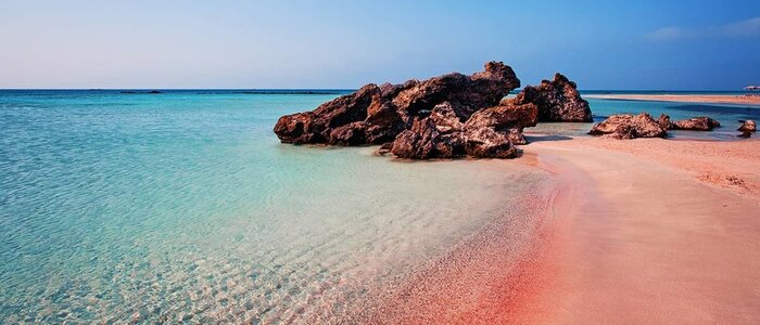 Pink sands of Elafonissi Beach