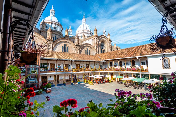 Cuenca is full of colonial delights, including it's blue-domed Cathedral