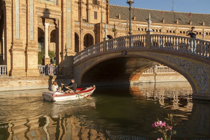 Take the kids to Plaza de España, a historical landmark in Seville