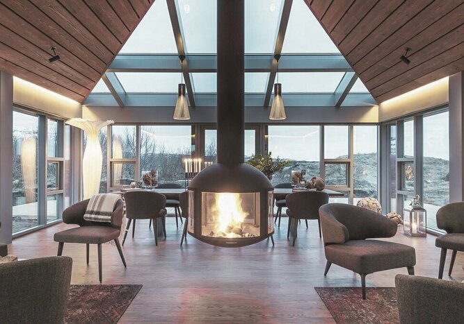 Unwind in your private lodge, complete with a private chef, hot tub, and helipad (photo courtesy of Eldar Lodge)