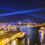 City lights over Sydney's Circular Quay
