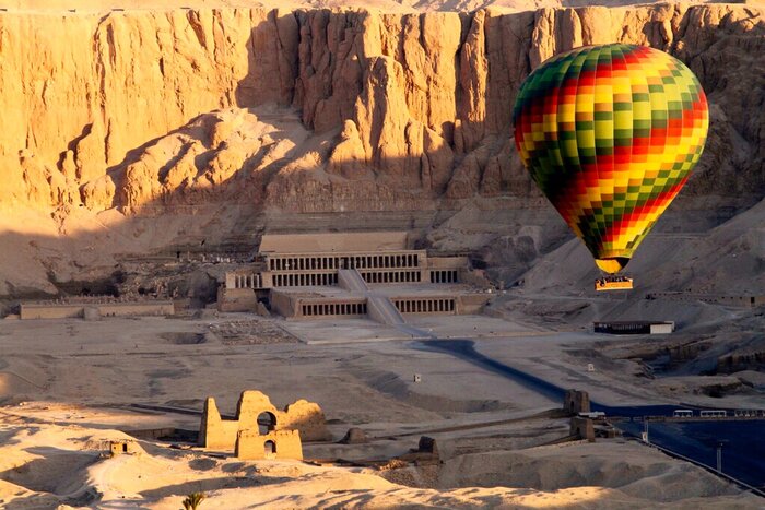 Rise above Luxor and the Valley of the Kings in a hot-air balloon