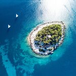 Spot the tiny island of Gališnik as you spend a week sailing along the Dalmatian Coast