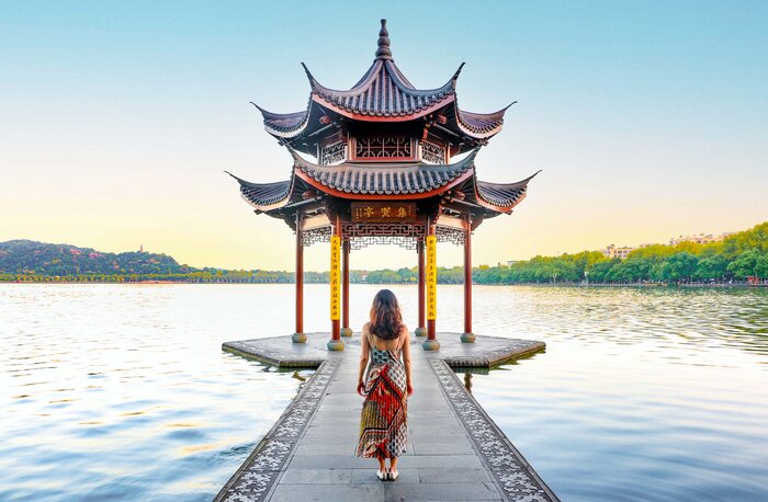 Visit the numerous temples and pagodas along the West Lake in Hangzhou