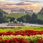 Visit the Gloriette Pavilion and Neptune Fountain of the Schönbrunn Palace to see the blossoming flowers