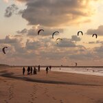 Kitesurfing on Scheveningen Beach