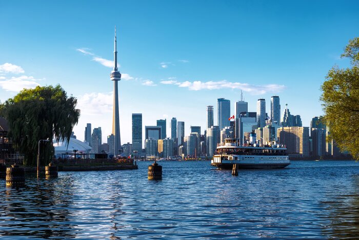 View of the Toronto skyline from Lake Ontario