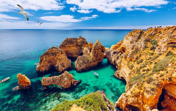 Admire the views from Ponta da Piedade, near Lagos in the Algarve