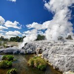 Visit Rotorua and discover its hissing and bubbling geothermal activity
