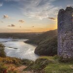 A castle along Wales' Gower Coast