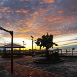 Sunset along the waterfront on Isla San Cristóbal