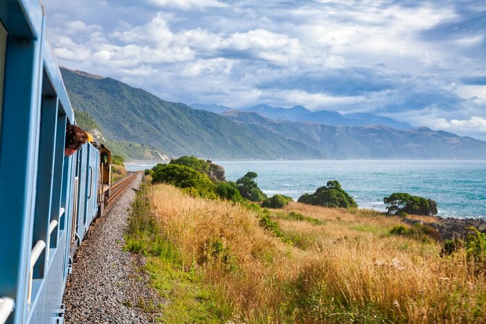The ocean-side train journey through New Zealand's Canterbury region