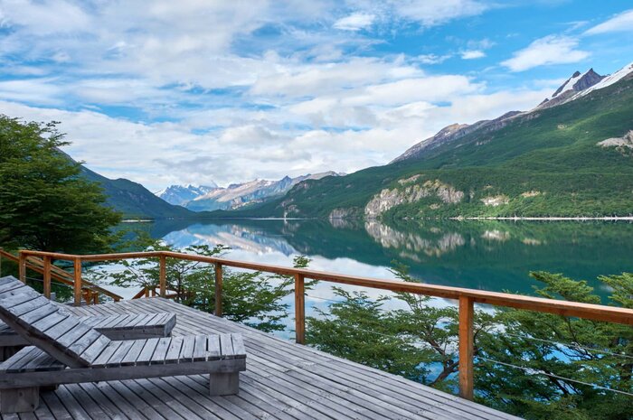Set off on day treks into Los Glaciares National Park from your secluded lakeside lodge (photo courtesy of Aguas Arribas)