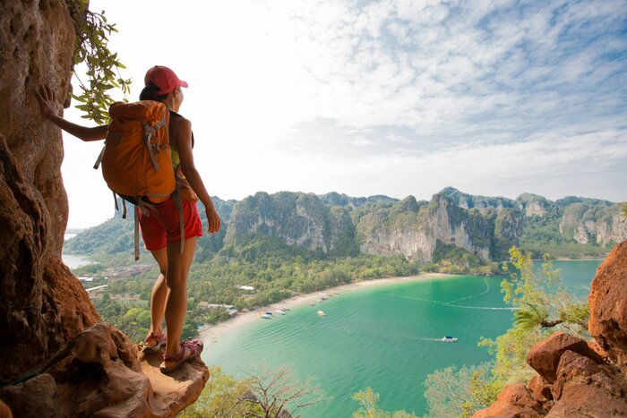 Explore beautiful beaches in Thailand, like in Krabi