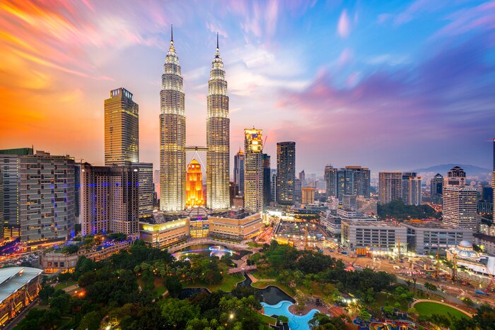 Start the trip in Kuala Lumpur, with its iconic skyline