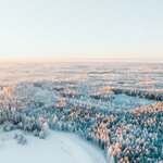 Snowy landscape in Finland 