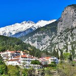 Litochoro with Mount Olympus in the Background