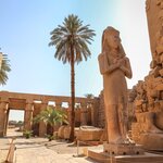 Get up close to the Ramesses II Statue at Karnak Temple during your Nile cruise