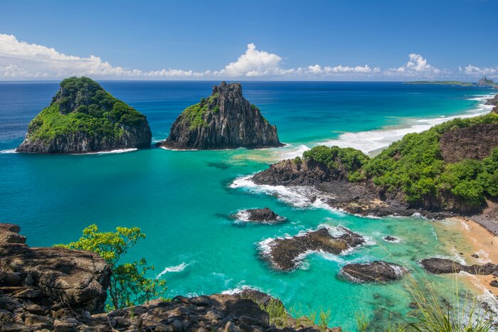 Explore the beaches and rock formations of the Fernando de Noronha archipelago