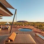Fly to the remote Red Center for a luxury desert experience overlooking Uluru (photo courtesy of Longitude 131˚)