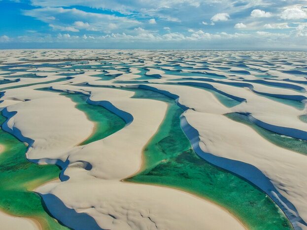 Traverse the otherworldly dunes in Lençóis Maranhenses National Park