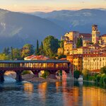 Discover Italy's Veneto region and make a stop to check out the wooden bridge of Bassano del Grappa