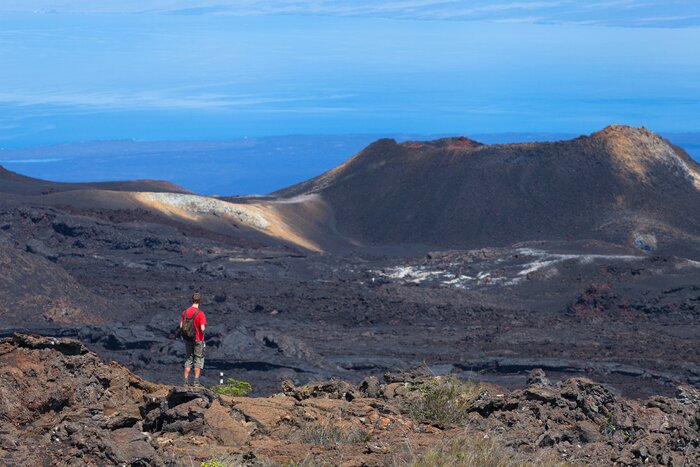 Hike to the rim of an active volcano and enjoy the views of nearby islands