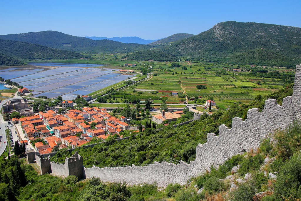 Fortress walls above Ston