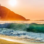 Sunset over San Sebastián's beach